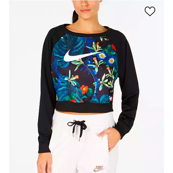Nike Tops - CLEARANCE Women’s Medium Nike Sportswear Ultra-Femme Floral Print Cropped Top